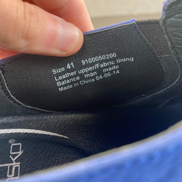 Womens Size 41/10.5-11 Dansko Blue Nubuck Leather Clogs Shoes Slip-On Loafers - Picture 5 of 16